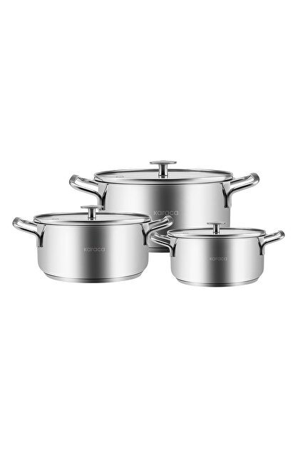 Karaca Alaz 6 Parça Çelik Midi Tencere Seti - Fiyatı, Yorumları