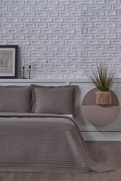 Otto bedspread double - dark grey