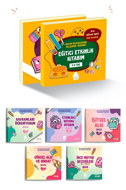 Eğitici Etkinlik Kitabım ( 5'li kitap seti 170 sayfa )