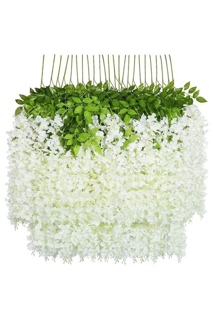Yapay Sarkan Akasya Çiçeği 80-110 Cm Beyaz 12li Paket