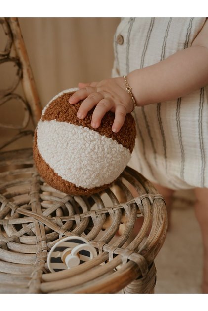Teddy Rattle Ball Camel - Cream (12 cm)