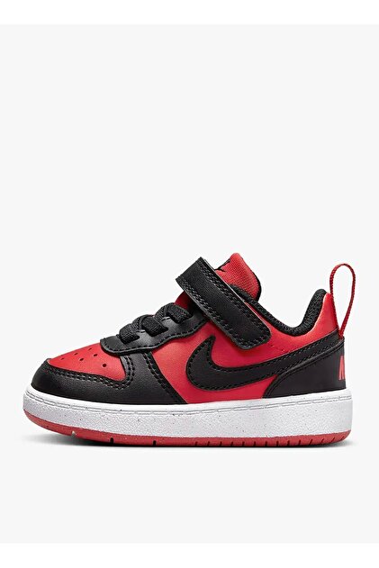 Nike Siyah - Kırmızı Bebek Yürüyüş Ayakkabısı DV5458-600 COURT