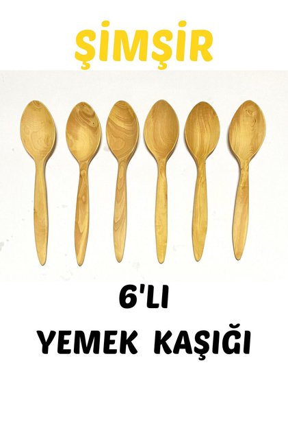 Set of 6 Boxwood Eating Spoons -Wooden Wooden Spoon-
