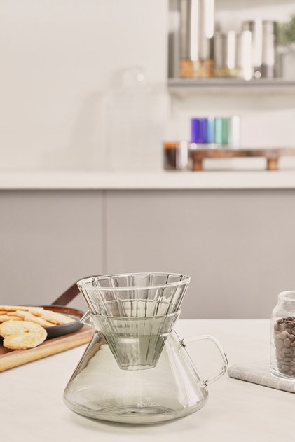 Winx Borosilikat Cam Dripper/Filtre Kahve Demleme Ekipmanı Grey 650 ml
