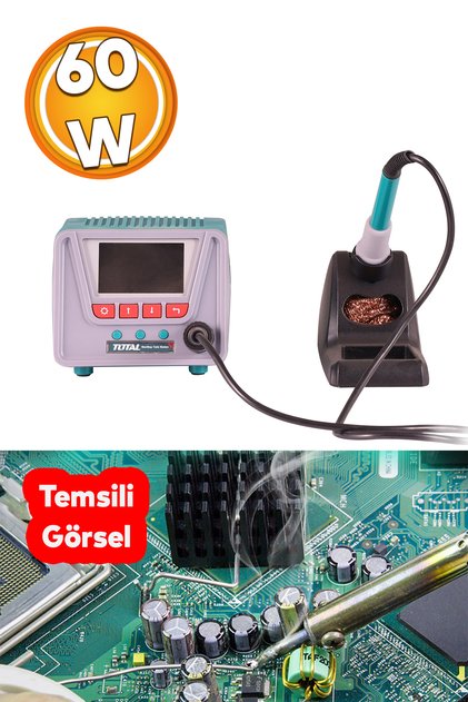 Elektrikli İstasyonlu Tablalı Dijital Devir Ayarlı Havya Kalem Lehim Makinası 60 W TET160923