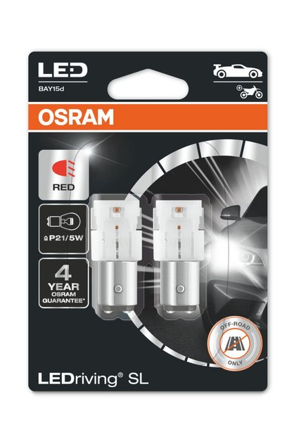 Çift Duy Kırmızı 1016 Led Stop Ampulü LEDriving SL 7528DRP.02B (2'li Paket)