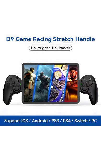 D9 RGB ışıklı oyun cep telefonu Gamepad ile Turbo/6-axis Gyro/Android IOS PS3 PS4 PC