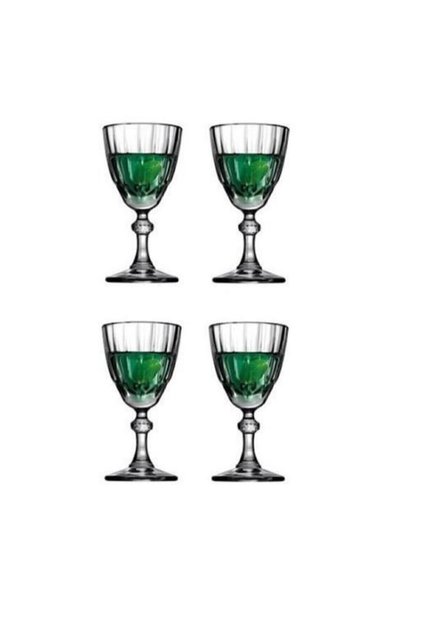 440113 Diamond Footed Coffee Side Water Glass Set of 4 49 Cc Volume