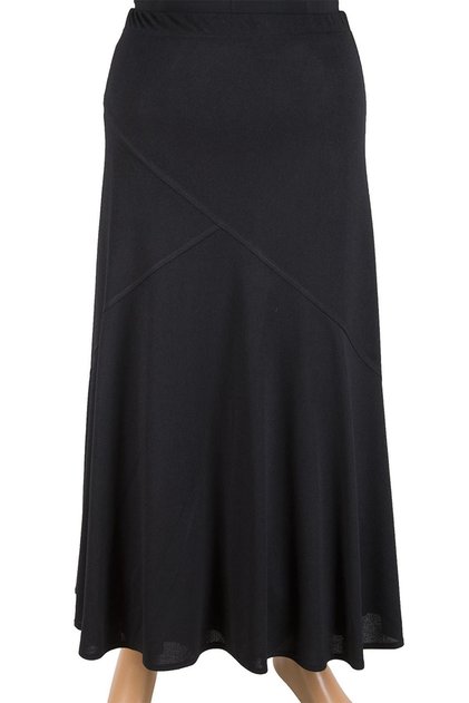 Women's Black Firdevs Cross Model Turquoise Skirt
