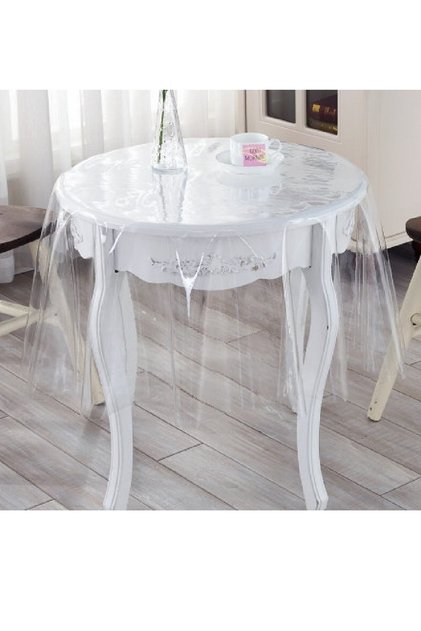 Round Transparent Tablecloth 0.18 mm 140 cm