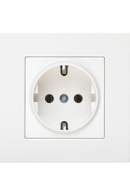 Viko Karre Grounded White Socket Framed