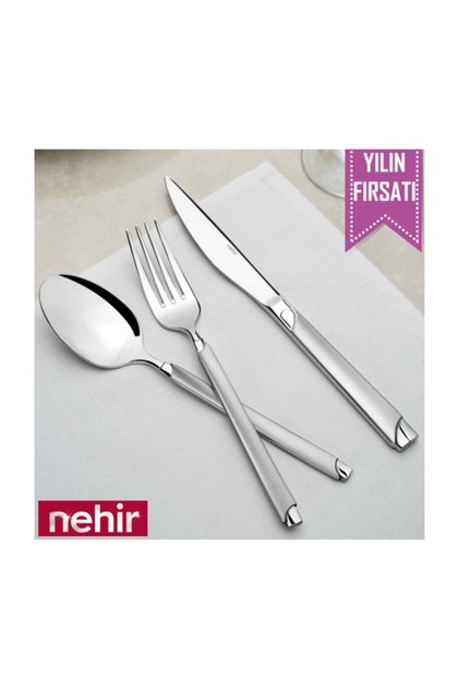 Paris 12 Adet Saten Yemek Kaşığı 1 Düzine Saten Çelik Yemek Kaşığı 18-10 304 1. Kalite