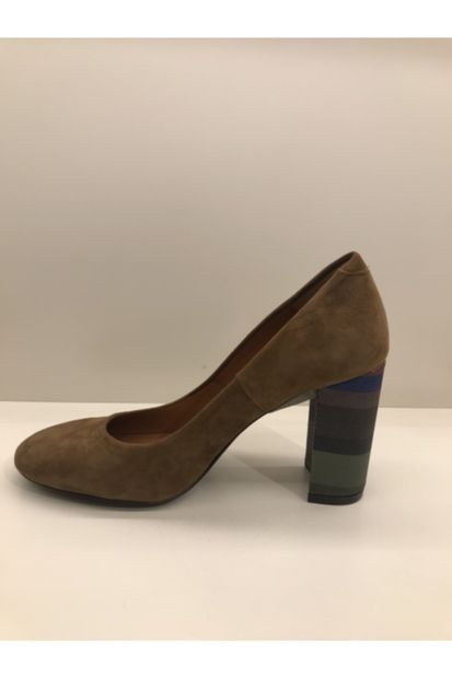 İnci Kadın Kahverengi Süet Topuklu Ayakkabı - 2