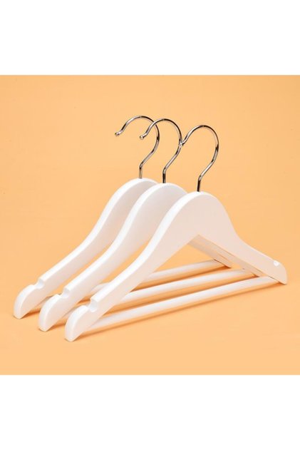 White Wooden Children's and Baby Clothes Hanger Baby Hanger Clothes and Clothes Hanger 36 Pieces of 1st Quality Hangers