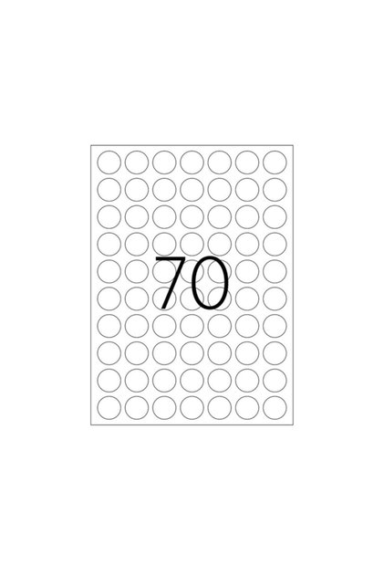 A4 Adhesive "diameter-25mm" Laser Label - (5th LEAFS / 350 LABELS)
