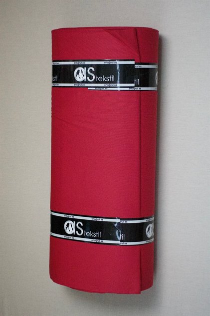 Poplin Kumaş Kırmızı %100 Pamuk Süper Lüks Akfil (1 METRE)