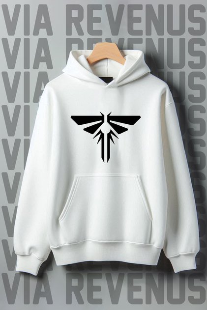 The Last of Us Printed Kangaroo Pocket 3 Thread Threaded Wide Fit Hooded Sweatshirt
