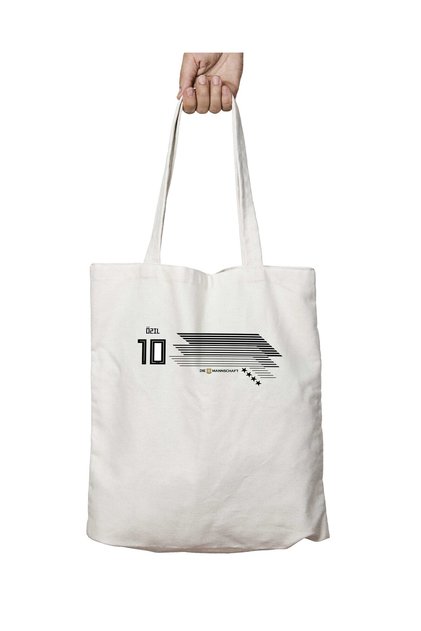 Alemanha Home 2018 - 10 Özil1 Washable Shoulder Tote Bag, Two Sides Permanent - Suitable for School and Beach
