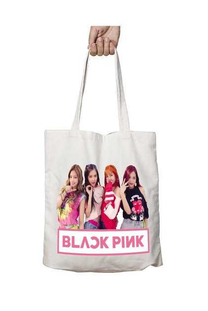 Blackpink Two Sides Permanent Washable Shoulder Tote Bag - Suitable for School and Beach