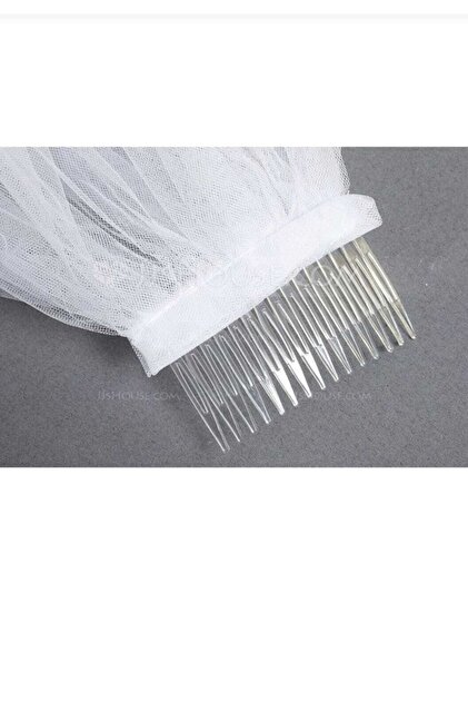 DAMLA GELİNLİK VE AKSESUAR Bridal Veil Off White 1.5 Meters 2