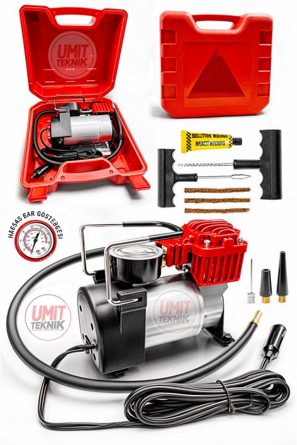 150Psi Metal Plastik Çantalı 12V Araba Oto Lastik Şişirme Pompası Kompresör Lastik Filitl Hediye