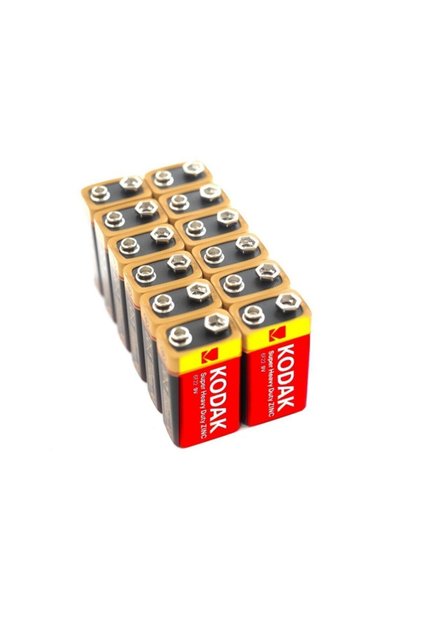 K9vhz-s1 9 Volt Super Heavy Duty Çinko Karbon Shrink Yassı Pil / Pakette 10 Adet Bulunur
