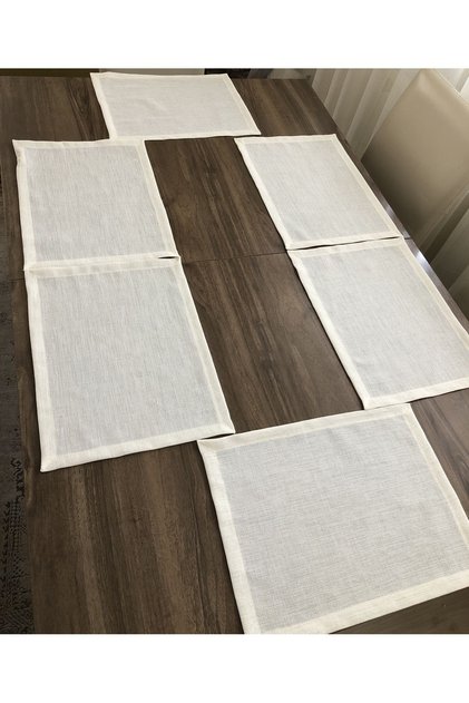 35x45 cm 6 lı linen kumaş servis takımı