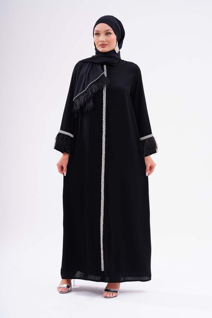 Fabric Dubai Silk Luxury Abaya Nursena Quality Hijab Outerwear for Special Occasions