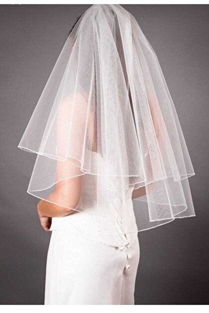 DAMLA GELİNLİK VE AKSESUAR Bridal Veil Off White 1.5 Meters 2