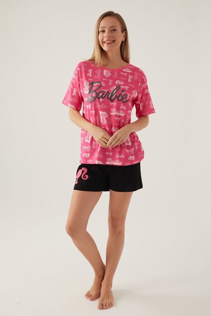 Comfortable Light Fuchsia Women's Shorts Set