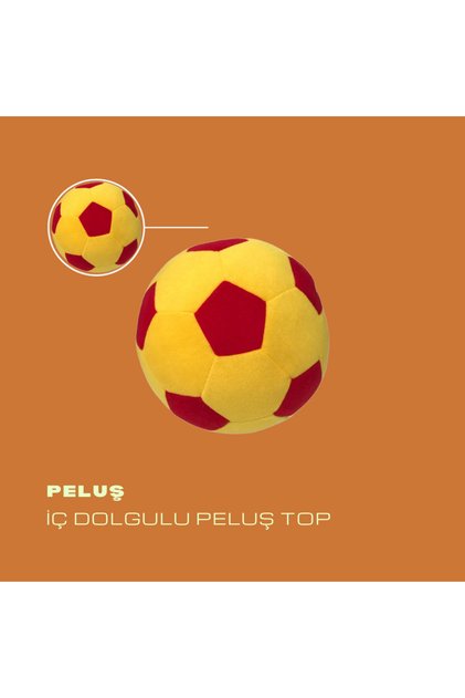 Yellow-Red 15 cm Plush Ball Soft Textured Home Play Toy Plush Medium Size Ball