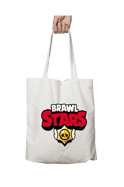 Brawl Stars Font Two Sides Permanent Washable School Beach Shoulder Cloth Bag
