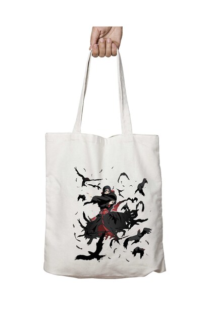 حقيبة كتف من القماش لحمل الأغراض من Uchiha Itachi Naruto، قابلة للغسل ودائمة الاستخدام، مناسبة للمدرسة والشاطئ