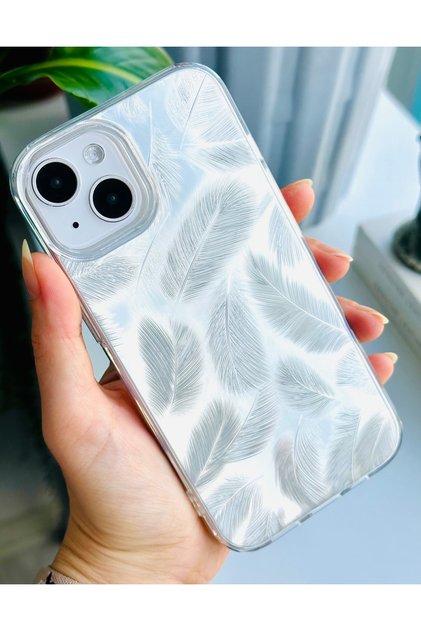 Iphone 13 - 14 - 15  Uyumlu Shine  Tüy Renk Geçişli Parlak  Tasarımlı Silikon  Kılıf