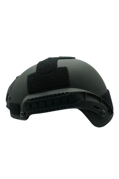 Koruyucu Kısa Siyah Raylı Air-soft Kask Miğfer
