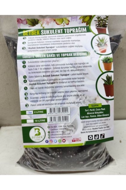 Sukulent Toprağı 2 Litre Beybek