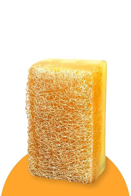Natural Loofah Fiber Honey Soap 120 gr