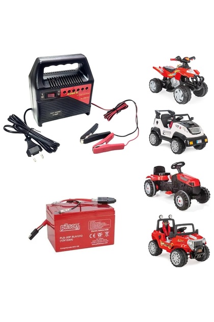 Akü Şarj Cihazı 6 Amp PİLSAN TRAKTÖR Akülü Atv Araba Jeep 12 Volt 6 Volt Akü Şarj Cihazı Şarz Aleti