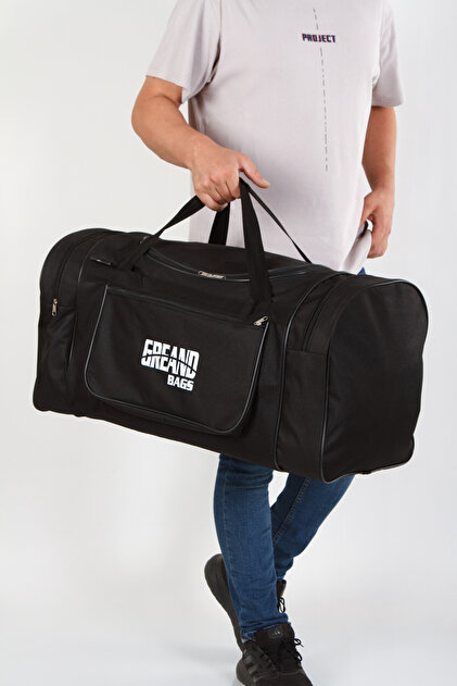 Black Luggage Bag Hand and Shoulder Bag Sports Bag Travel Bag Large Size Bag 4 Compartments Bag