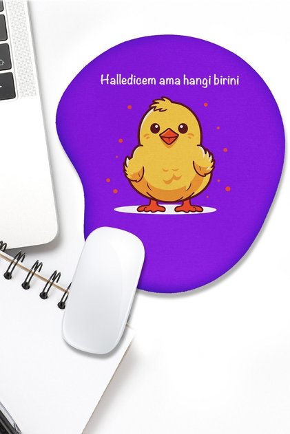 Mouse Pad Baskılı Bilek Destekli Civciv