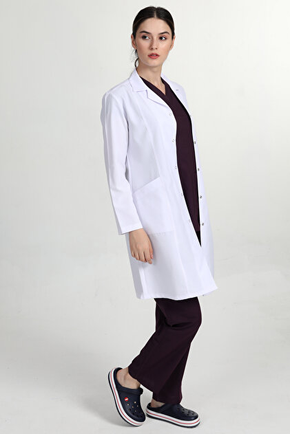 White Apron Doctor's Coat Shirt Collar Teacher's Apron