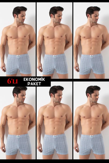 2304 6-Pack Men's Cotton Printed Boxer
