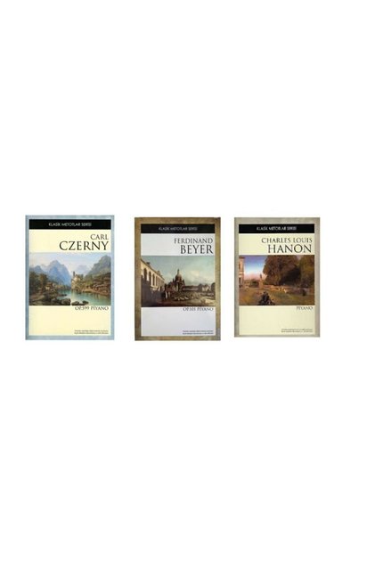 Czerny + Beyer + Hanon - Piyano Metotları Seti Cz.&b&h
