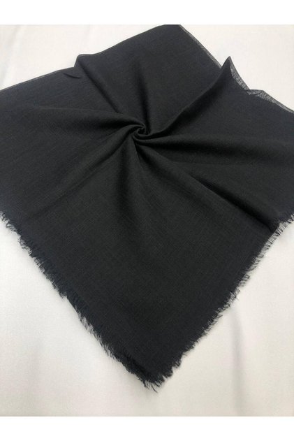 Black Flamed Plain Scarf