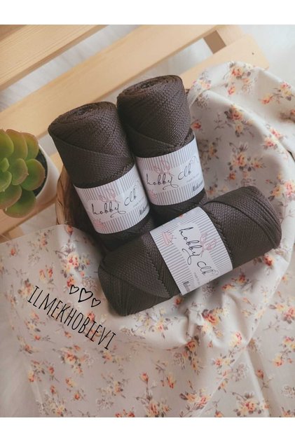 Giza Soft Polyester Makrome Ipi Kahverengi 2mm 100gr (1 ADET)