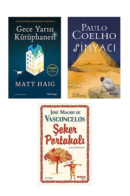 Şeker Portakalı - Simyacı and Gece Yarısı Kütüphanesi 3 Book Set