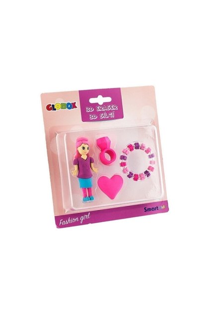 Globox Fashion Girl 3 Boyutlu Şekilli Silgi 4 Lü Set (2954)