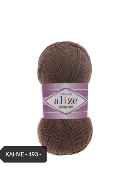 Cotton Gold Amigurumi Ipi 100 gr El Örgü Ipi Pamuk Akrilik 493 Kahve Örgü Ipi