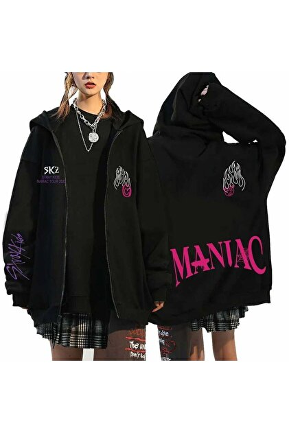 Rbgstore Stray Kids Siyah Fermuarlı Hırka-5XL-6XL - Fiyatı, Yorumları