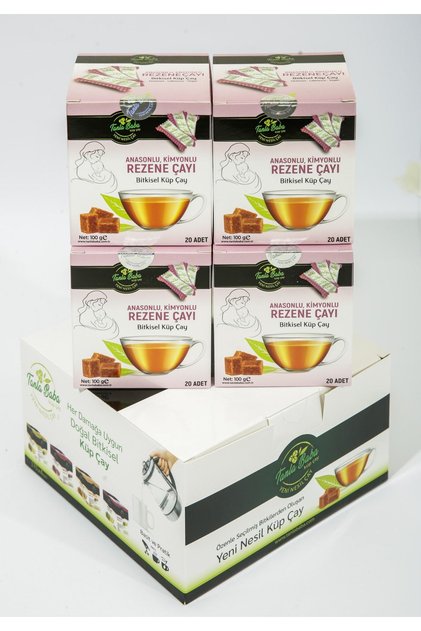 4'lü Paket Sargılı Anasonlu Kimyonlu Rezene Çayı100gr(20 ADET)bitkisel Küp Çay